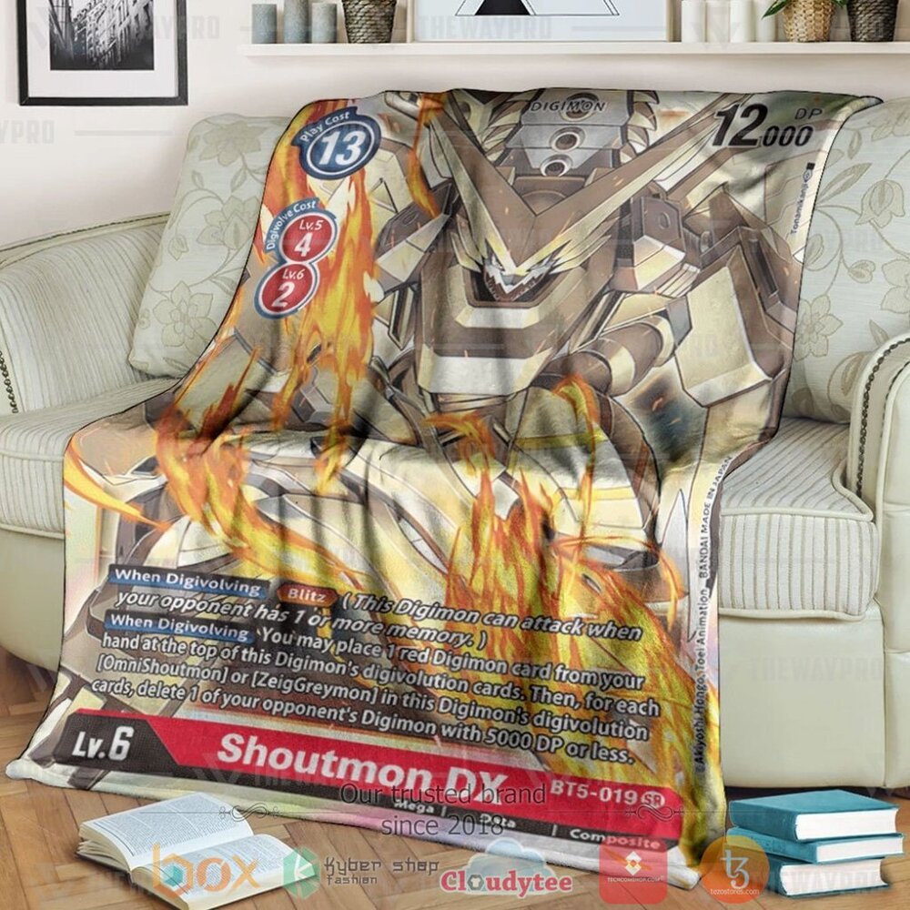 Anime Digimon Shoutmon DX Custom Soft Blanket