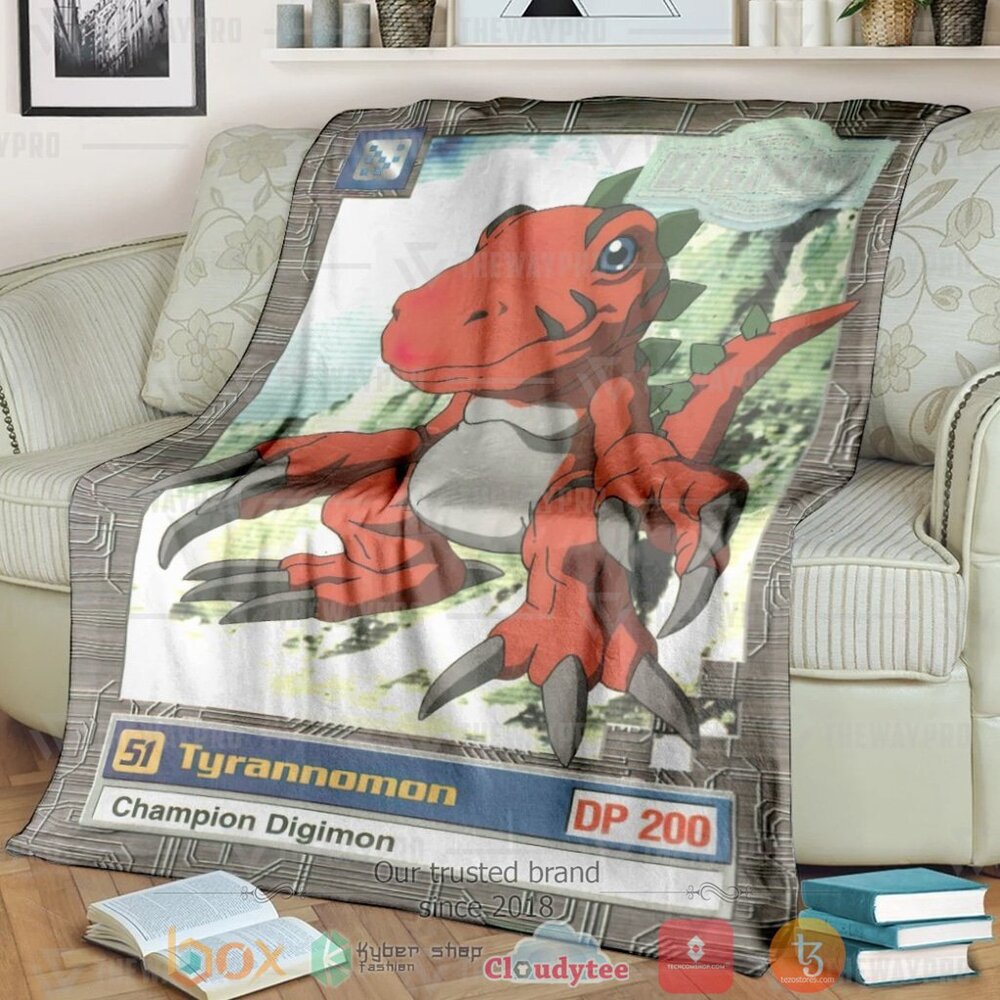 Anime Digimon Tyrannomon Series 2 Custom Soft Blanket