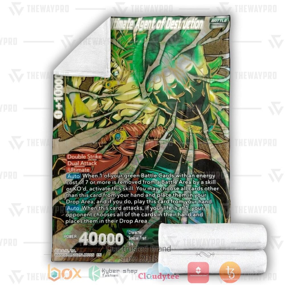 NEW Anime Dragon Ball Broly, Ultimate Agent of Destruction Soft Blanket 3 Anime Dragon Ball Broly Ultimate Agent of Destruction Custom Soft Blanket 1 2