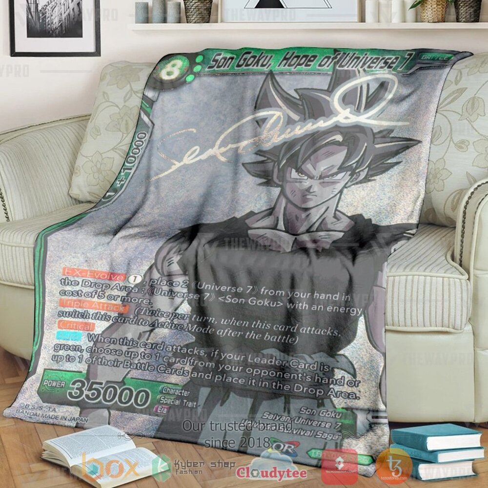 NEW Anime Dragon Ball Son Goku, Hope of Universe 7 Soft Blanket 6 Anime Dragon Ball Son Goku Hope of Universe 7 Custom Soft Blanket