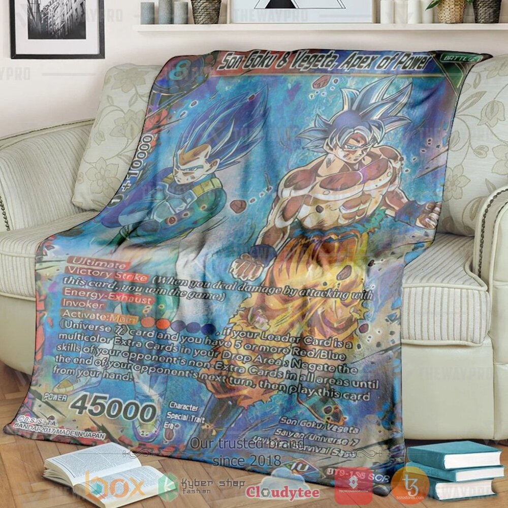 Anime Dragon Ball Son Goku Vegeta Apex of Power Soft Blanket