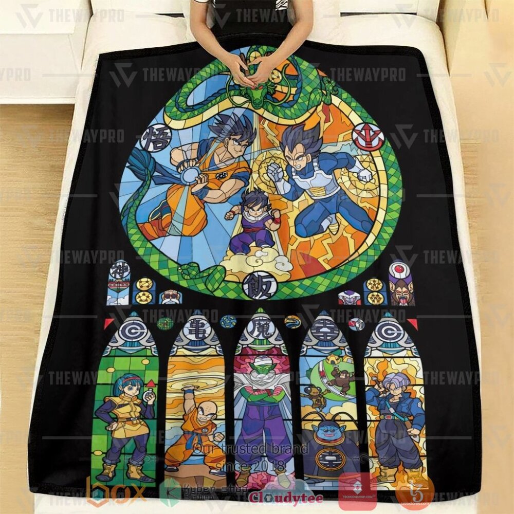 BEST Anime Dragon Ball Stained Glass Soft Blanket 2 Anime Dragon Ball Stained Glass Custom Soft Blanket 1