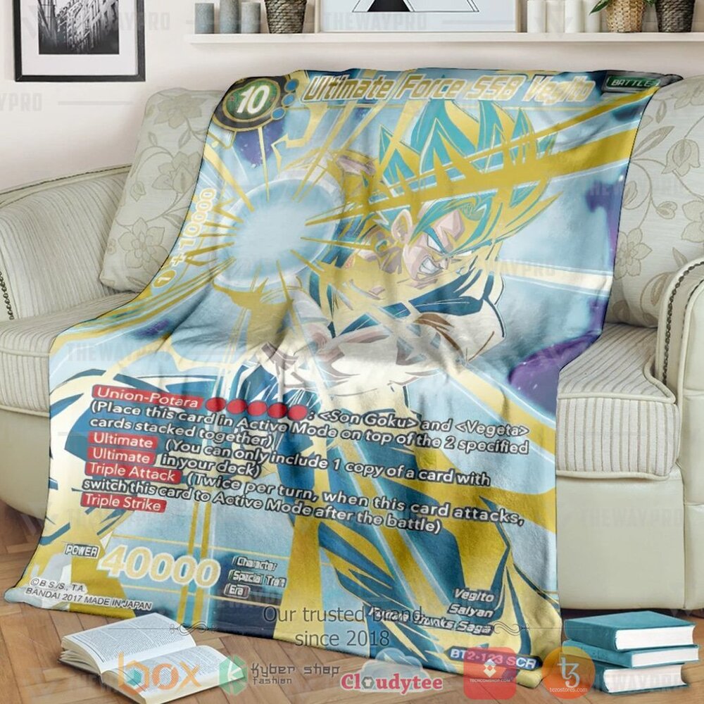 Anime Dragon Ball Ultimate Force SSB Vegito Custom Soft Blanket
