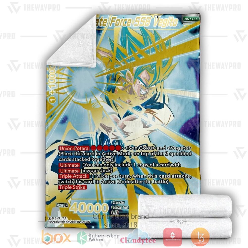 Anime Dragon Ball Ultimate Force SSB Vegito Custom Soft Blanket 1 2