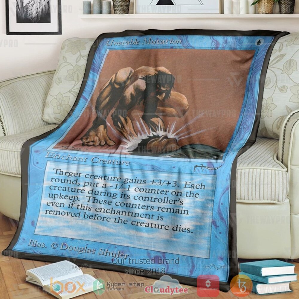 Anime MTG Unstable Mutation Custom Soft Blanket