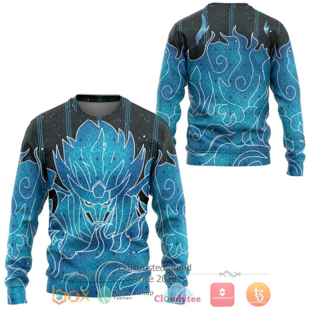 HOT Anime Naruto Madara Susanoo Merry Christmas Sweater 3 Anime Naruto Madara Susanoo Ugly Christmas Sweater 1 2