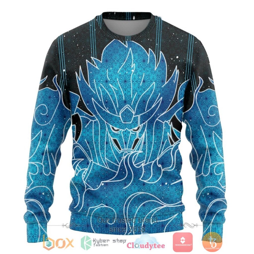 HOT Anime Naruto Madara Susanoo Merry Christmas Sweater 4 Anime Naruto Madara Susanoo Ugly Christmas Sweater 1 2 3