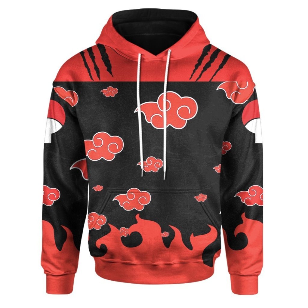 Anime Naruto Shippuden Akatsuki Group 3D All Over Printed Hoodie