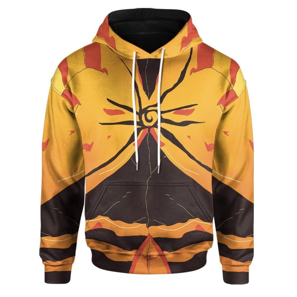 Anime Naruto Shippuden Hokage Narutos Full Baryon Mode 3D All Over Printed Hoodie