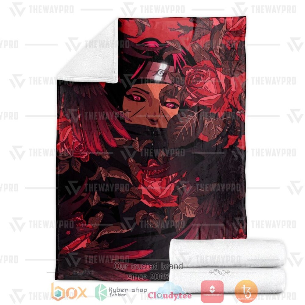 HOT Anime Naruto Shippuden Itachi Uchiha Seamless Soft Blanket 3 Anime Naruto Shippuden Itachi Uchiha Seamless Custom Soft Blanket 1 2