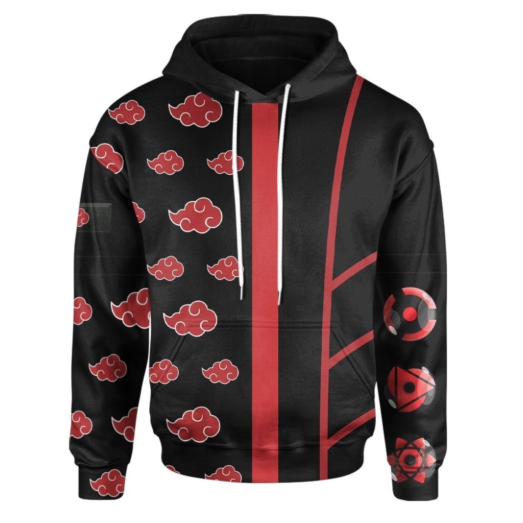 Anime Naruto Shippuden Modern Akatsuki 2 Cosplay 3D All Over Printed Hoodie