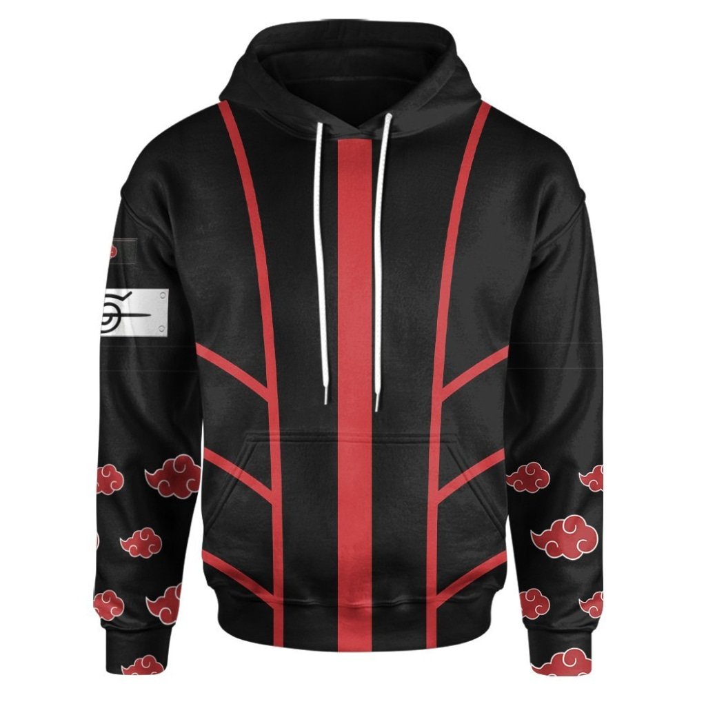 Anime Naruto Shippuden Modern Akatsuki Cosplay 3D All Over Printed Hoodie