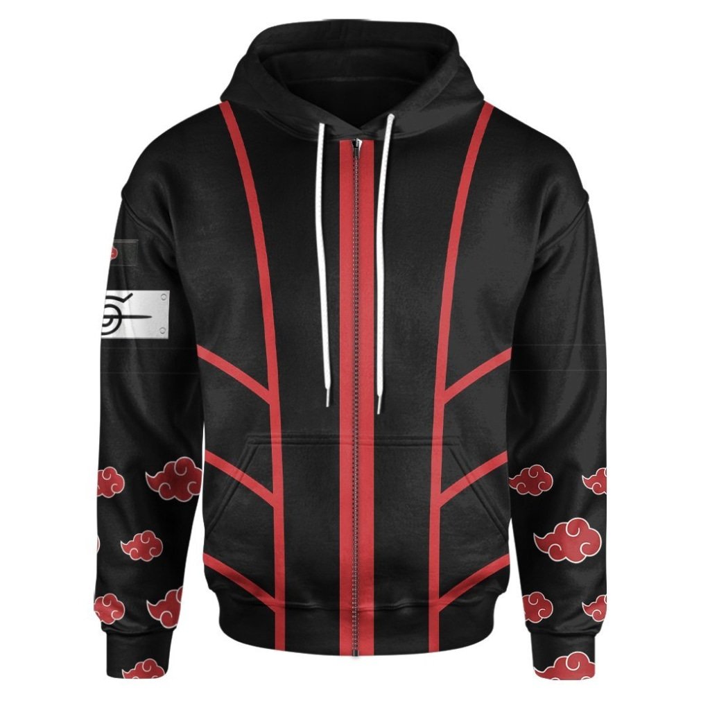 BEST Anime Naruto Shippuden Modern Akatsuki Cosplay 3D Printed Hoodie 2 Anime Naruto Shippuden Modern Akatsuki Cosplay 3D All Over Printed Hoodie 1