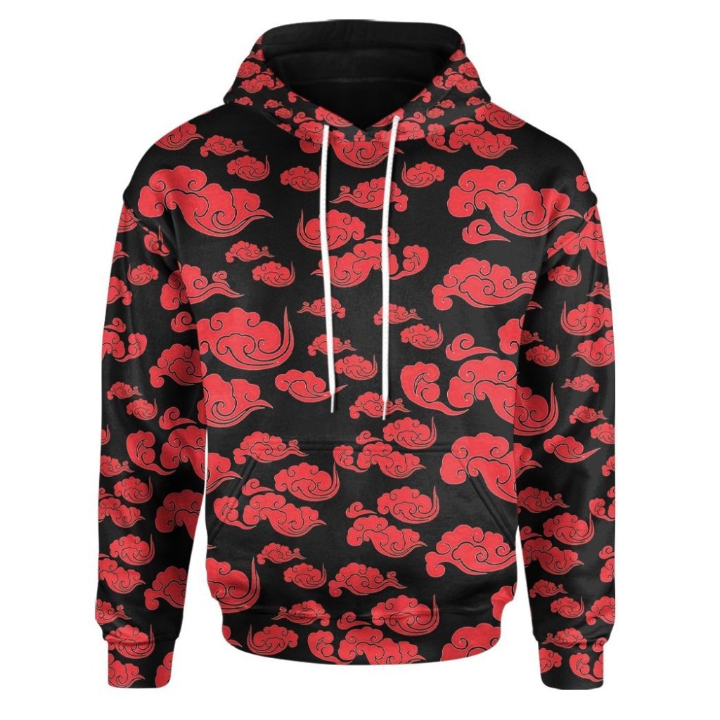 Anime Naruto Shippuden New Akatsuki Pattern 3D All Over Printed Hoodie