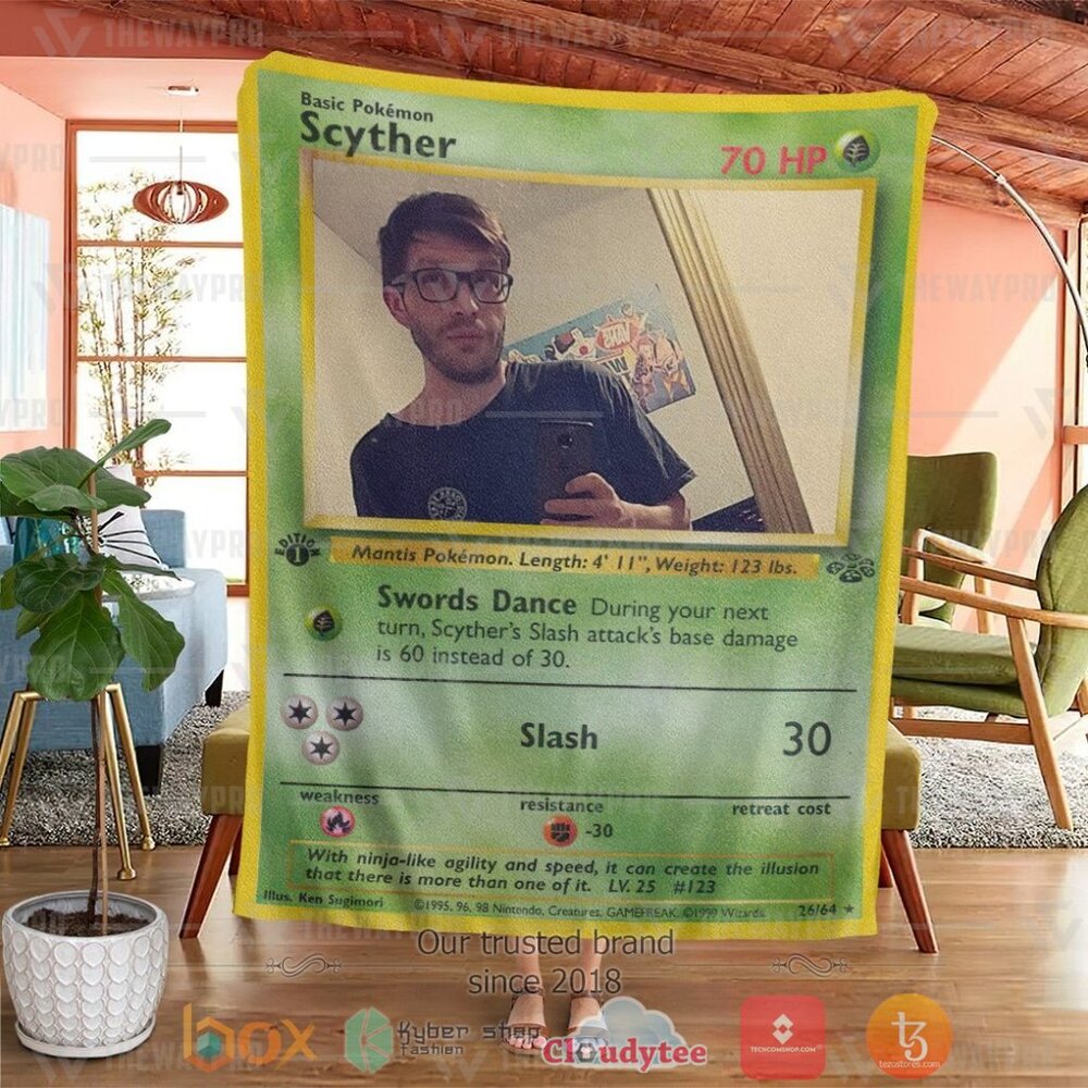 BEST Pokemon Scyther Daniel Simon Soft Blanket 4 Anime PKM Scyther Daniel Simon Custom Soft Blanket 1 2 3