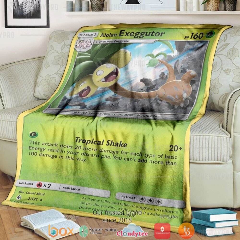 Anime Pokemon Alolan Exeggutor Forbidden Light Soft Blanket