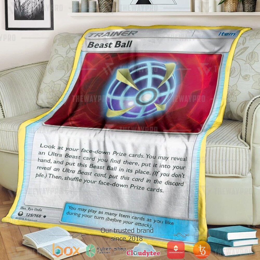 Anime Pokemon Beast Ball Trainer Soft Blanket