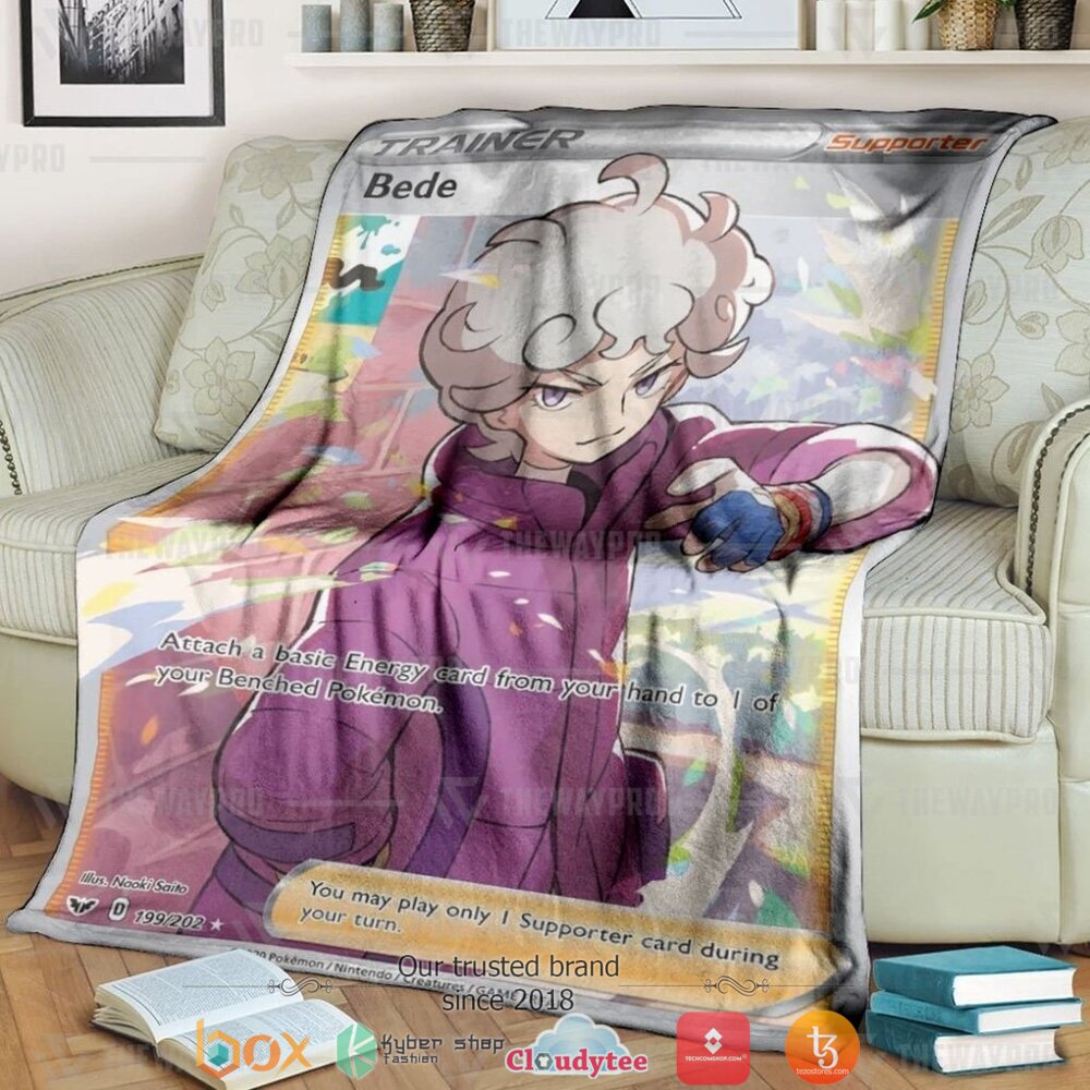 Anime Pokemon Bede Sword Shield soft Blanket