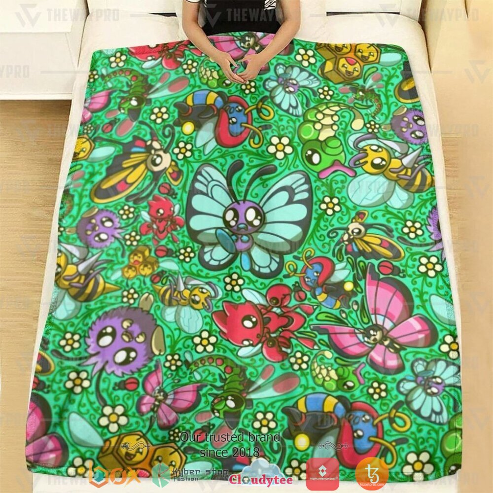 HOT Bug Pokemon Blanket 2 Anime Pokemon Bug soft Blanket 1