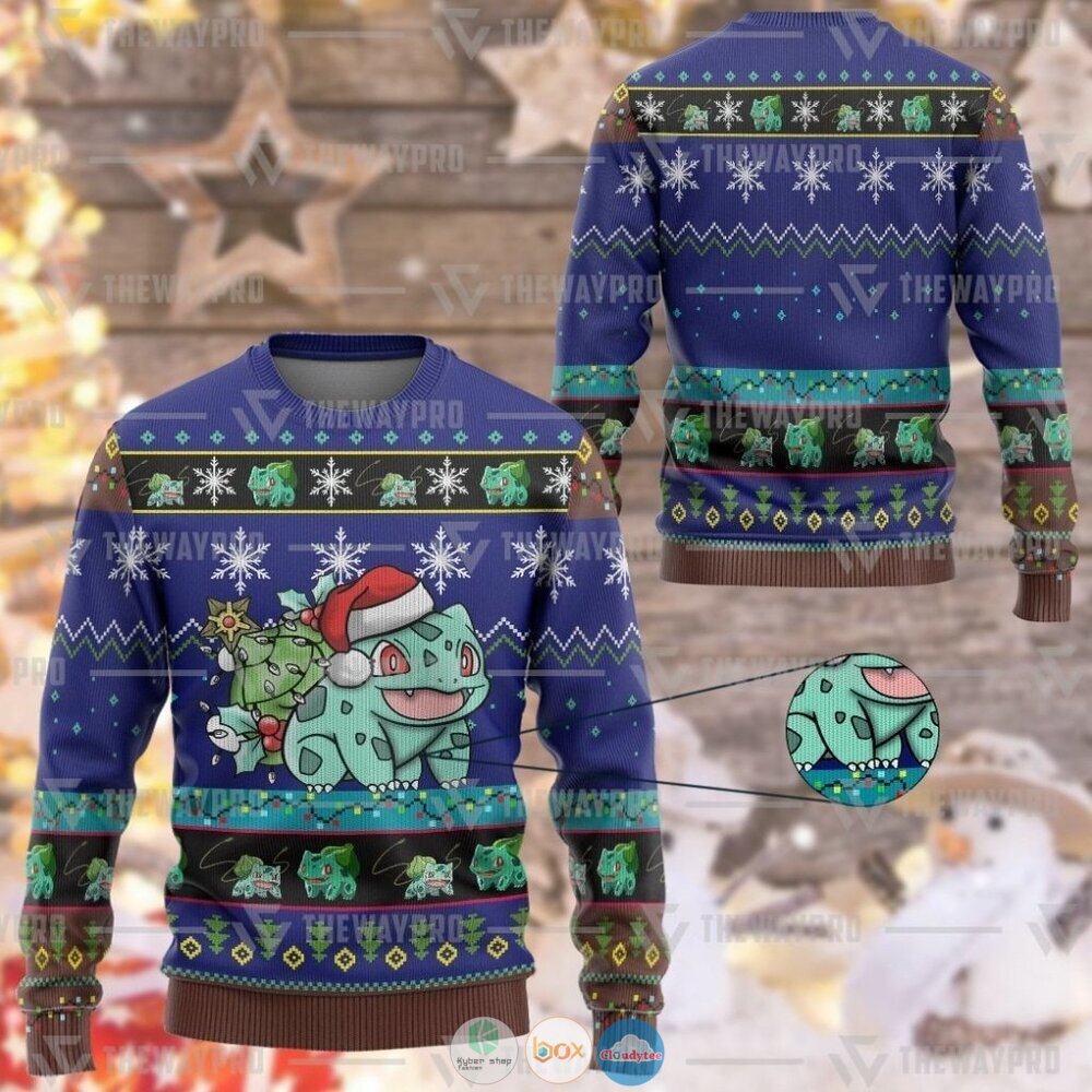 Anime Pokemon Bulbasaur Christmas Sweater