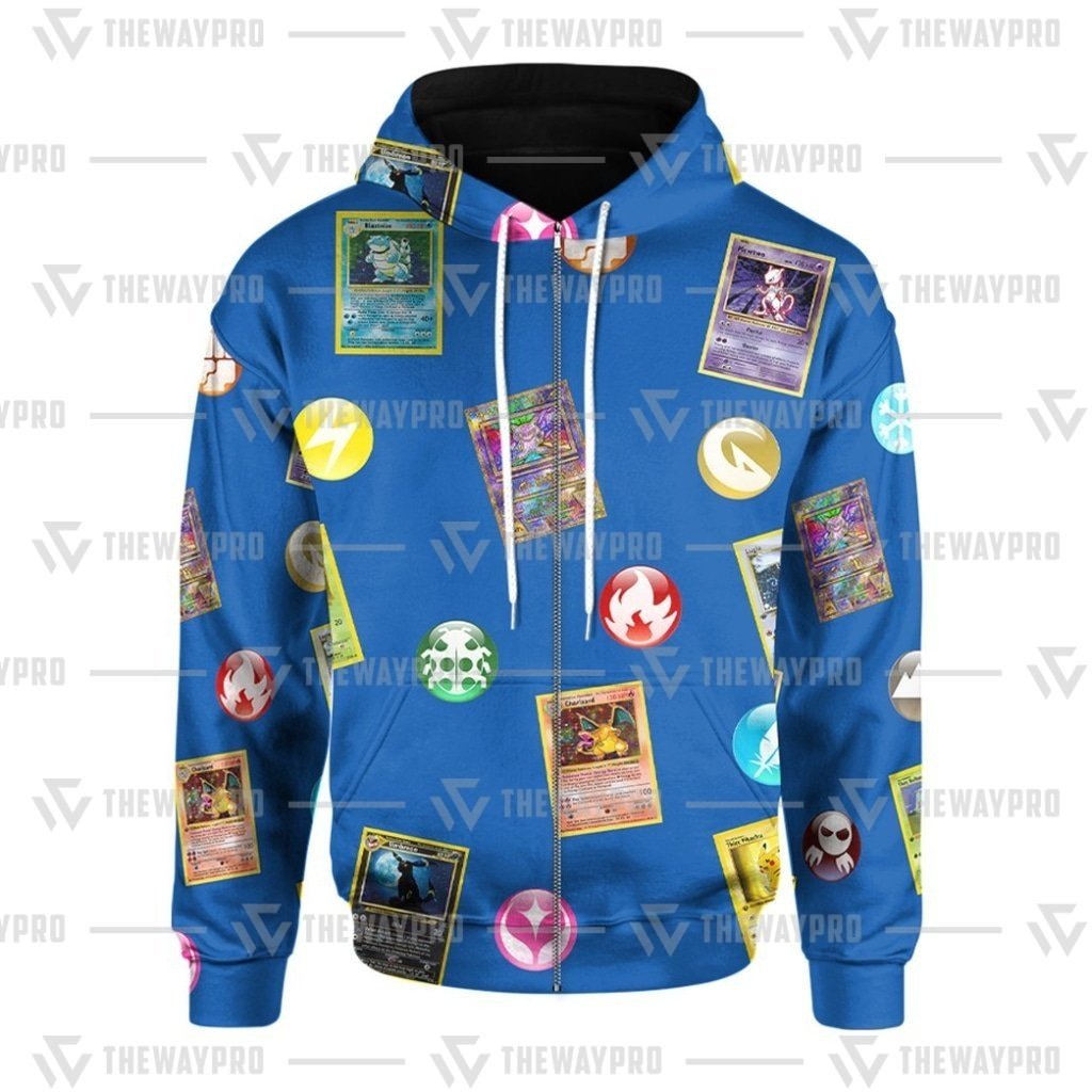 HOT Anime Pokemon Cards And Elements 3D Printed Hoodie 3 Anime Pokemon Cards And Elements 3D All Over Printed Hoodie 1 2