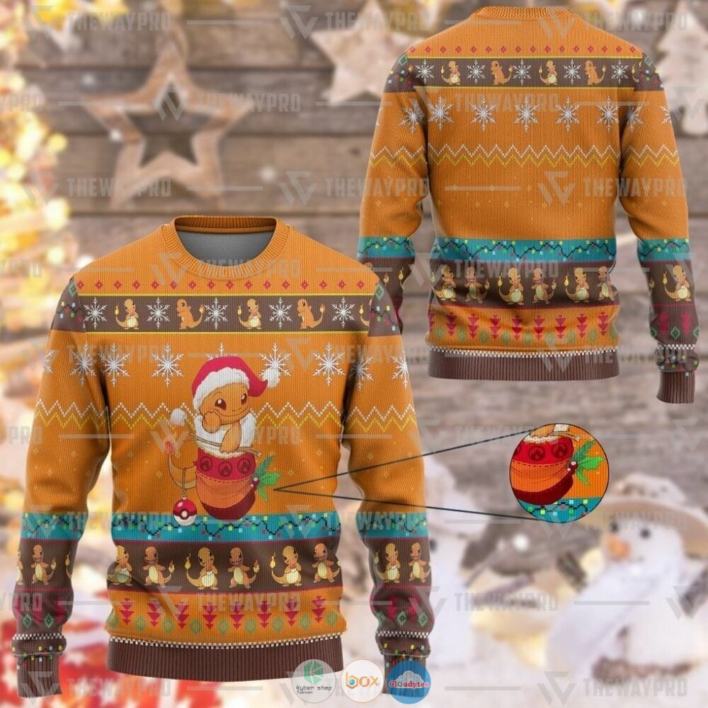 Anime Pokemon Charmander Christmas Sweater