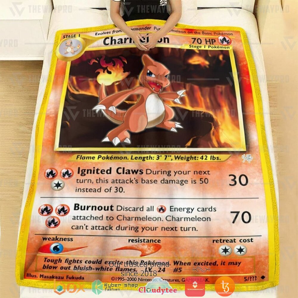 BEST Charmeleon Pokemon Blanket 2 Anime Pokemon Charmeleon soft Blanket 1
