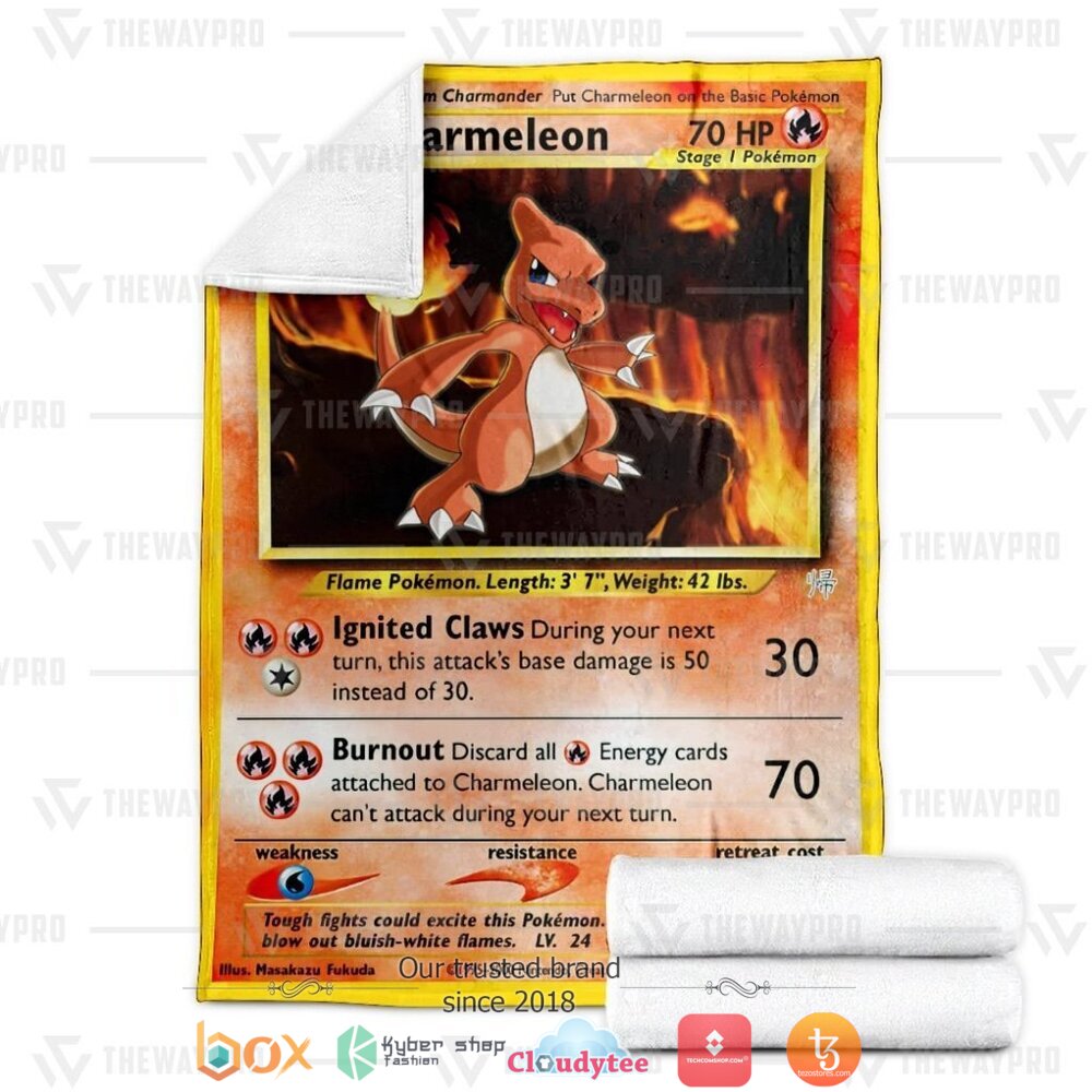BEST Charmeleon Pokemon Blanket 3 Anime Pokemon Charmeleon soft Blanket 1 2