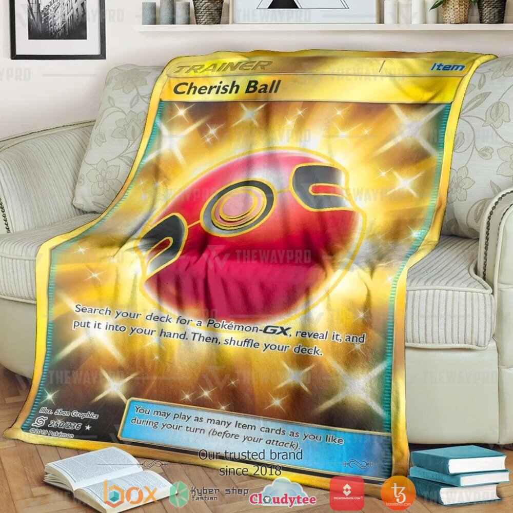 NEW Cherish Ball Trainer Pokemon Blanket 8 Anime Pokemon Cherish Ball Trainer Soft Blanket