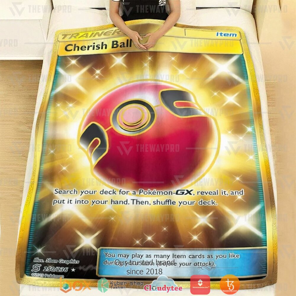 NEW Cherish Ball Trainer Pokemon Blanket 2 Anime Pokemon Cherish Ball Trainer Soft Blanket 1