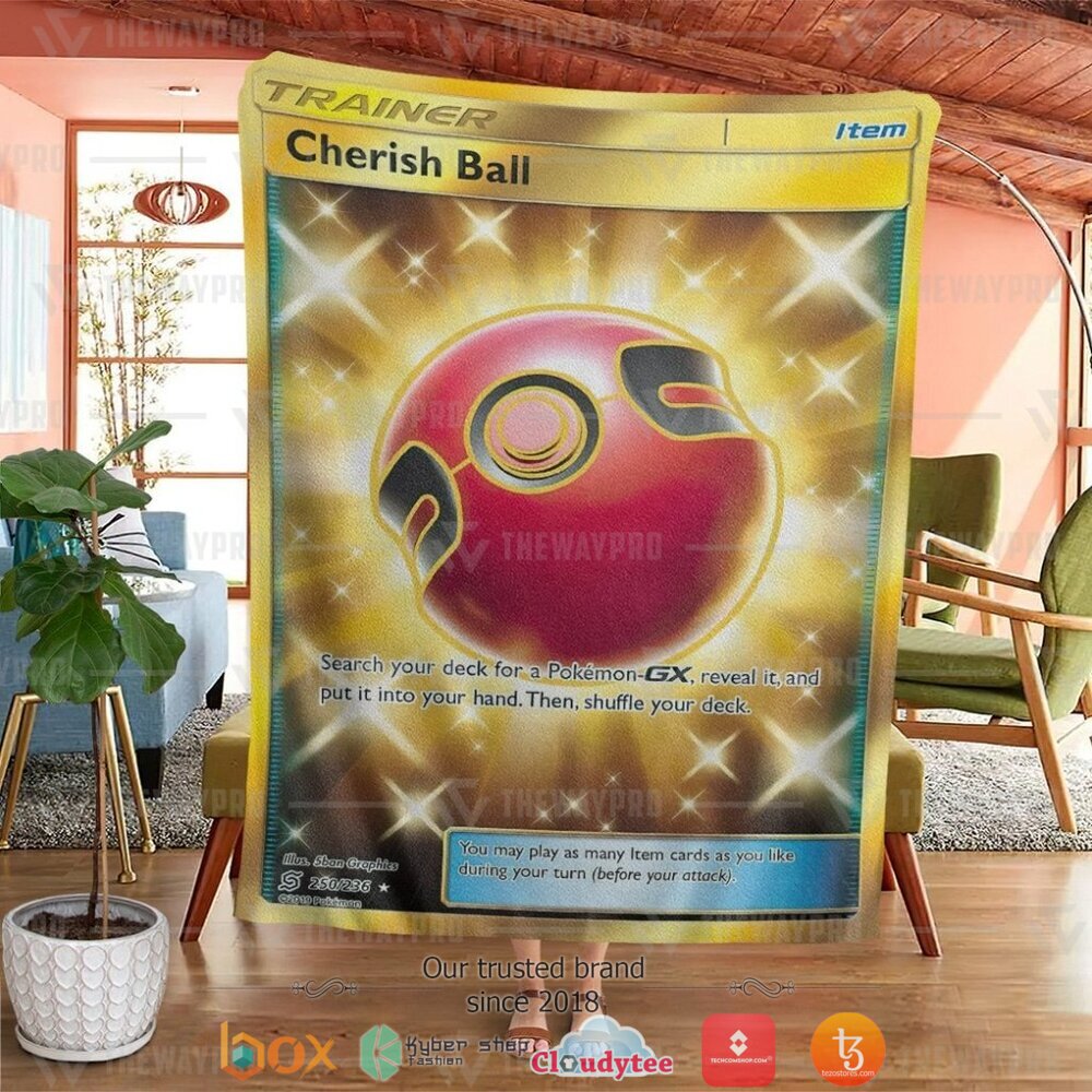 NEW Cherish Ball Trainer Pokemon Blanket 4 Anime Pokemon Cherish Ball Trainer Soft Blanket 1 2 3