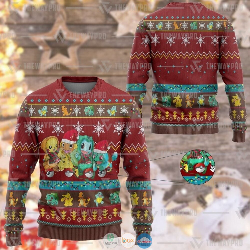 Anime Pokemon Christmas Sweater