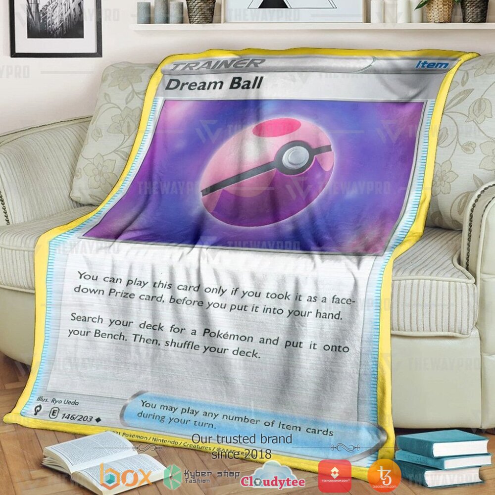 NEW Dream Ball Trainer Pokemon Blanket 9 Anime Pokemon Dream Ball Trainer Soft Blanket