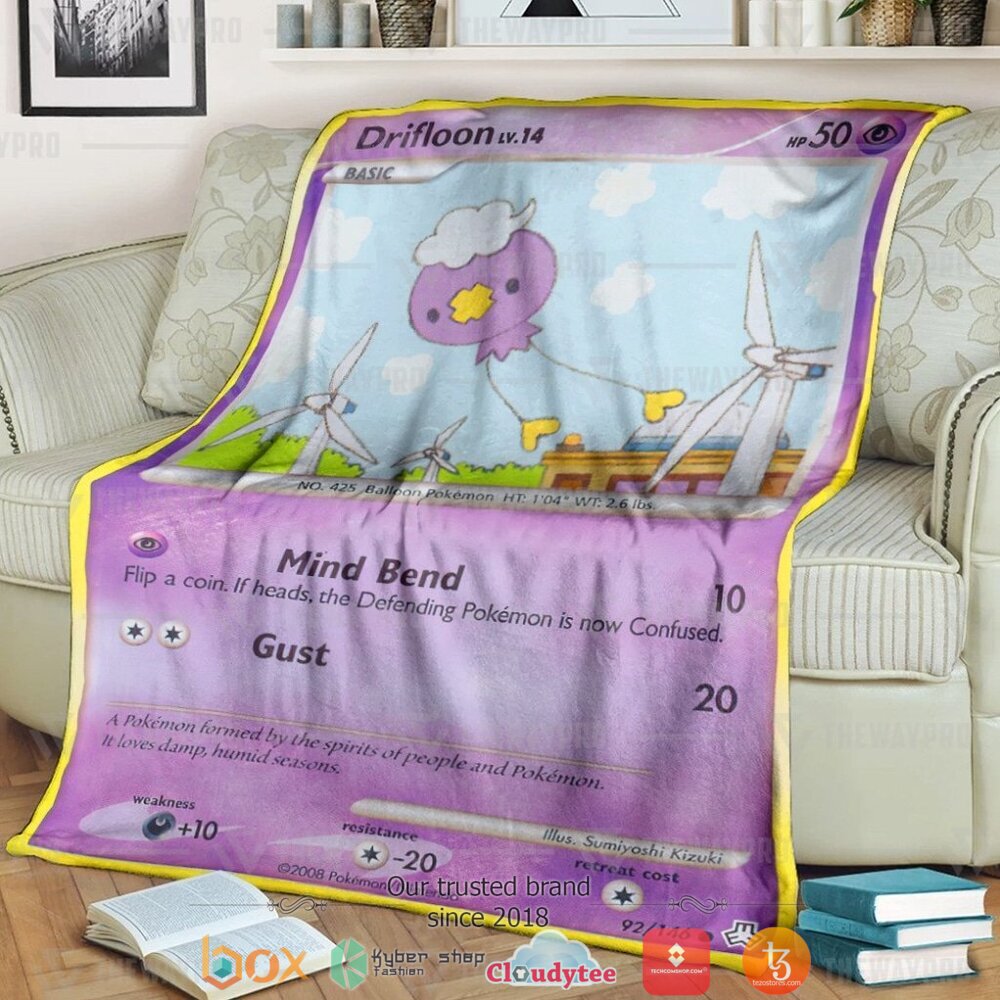 Anime Pokemon Drifloon Legends Awakened Soft Blanket