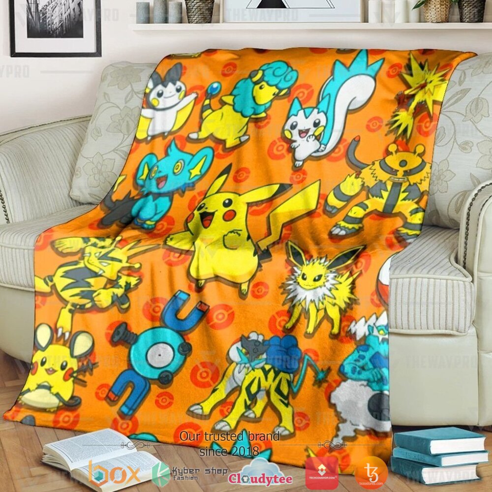 Anime Pokemon Electric soft Blanket