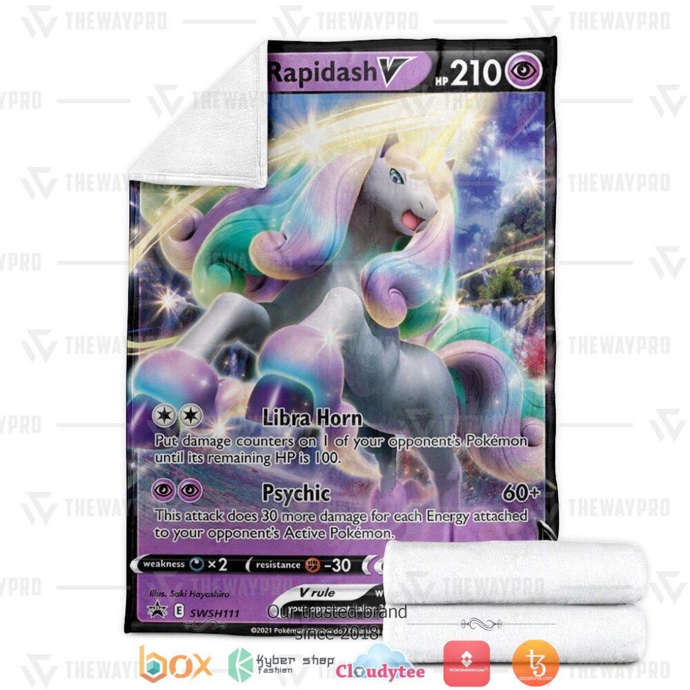 BEST Galarian Rapidash Pokemon Blanket 24 Anime Pokemon Galarian Rapidash Soft Blanket 1 2 3