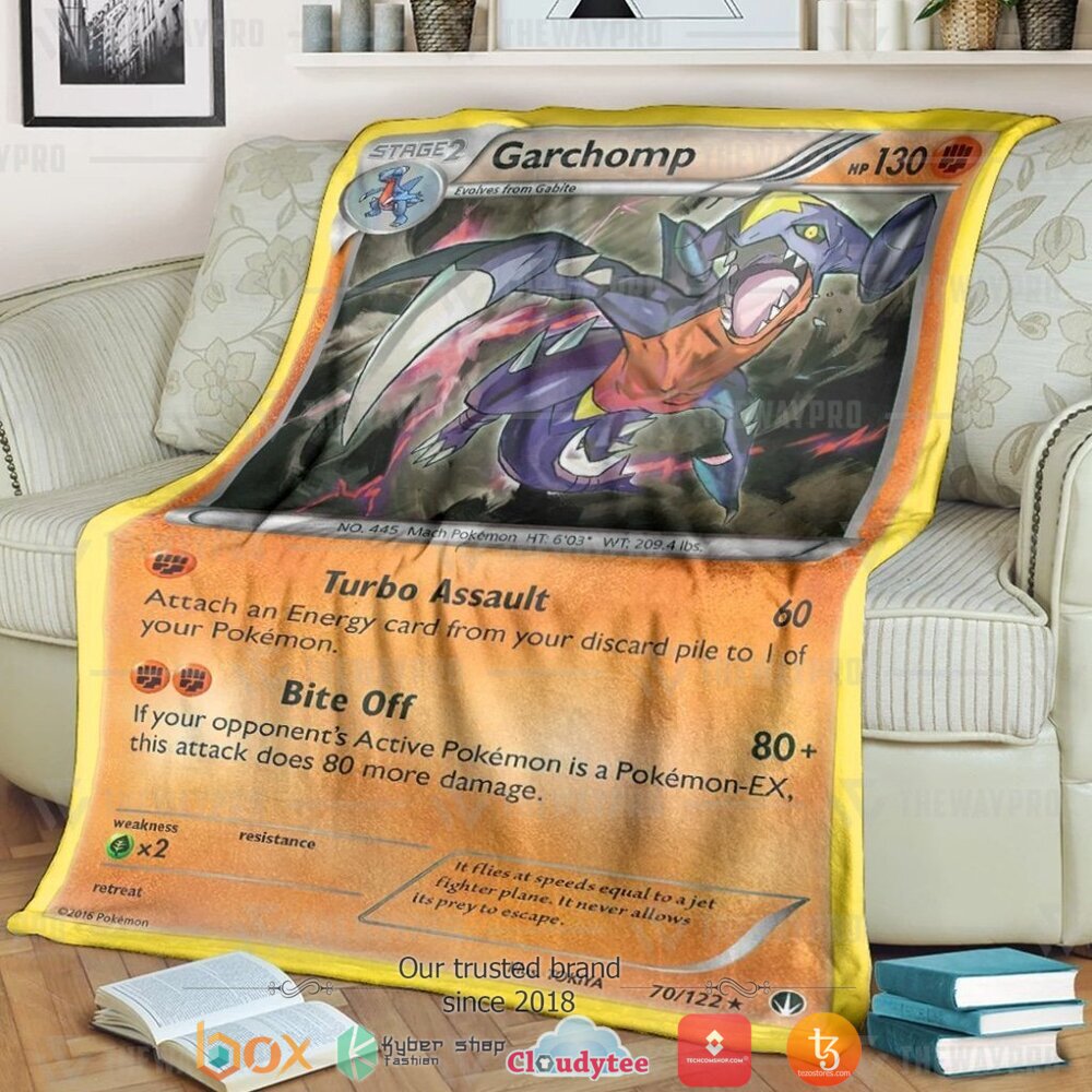 Anime Pokemon Garchomp BREAKpoint soft Blanket