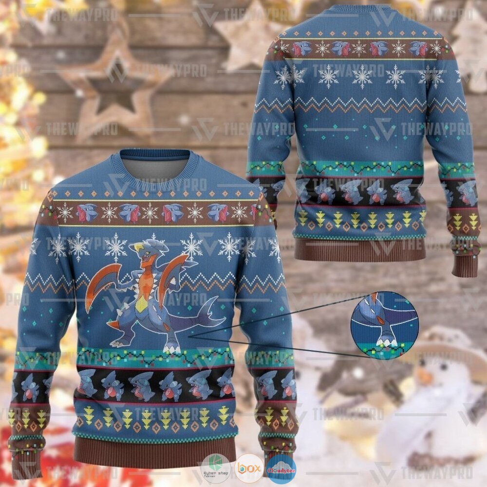 Anime Pokemon Garchomp Christmas Sweater