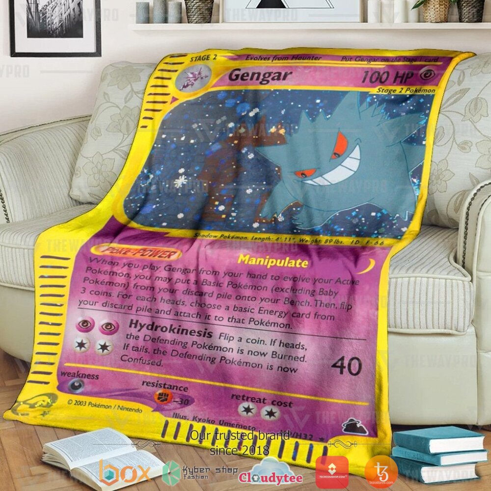 HOT Gengar Skyridge Pokemon Blanket 9 Anime Pokemon Gengar Skyridge Soft Blanket
