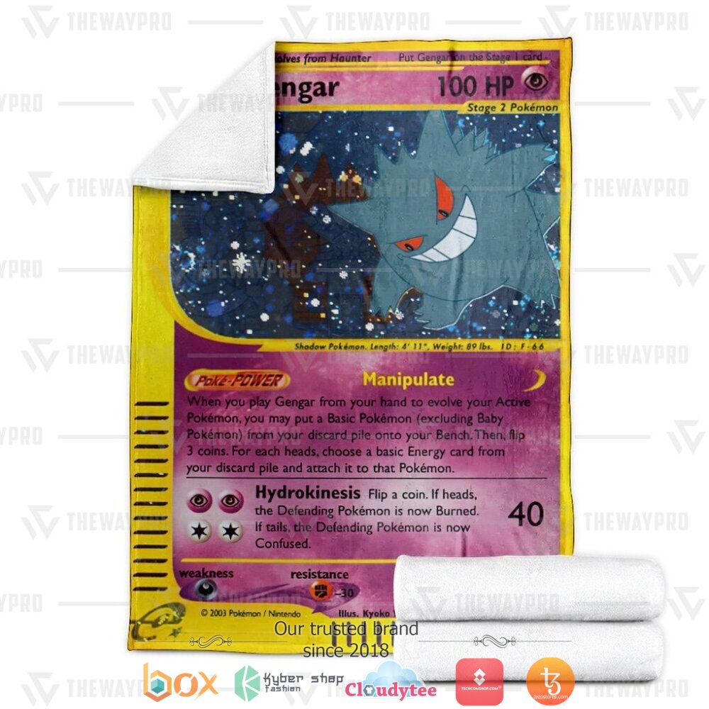 HOT Gengar Skyridge Pokemon Blanket 4 Anime Pokemon Gengar Skyridge Soft Blanket 1 2 3