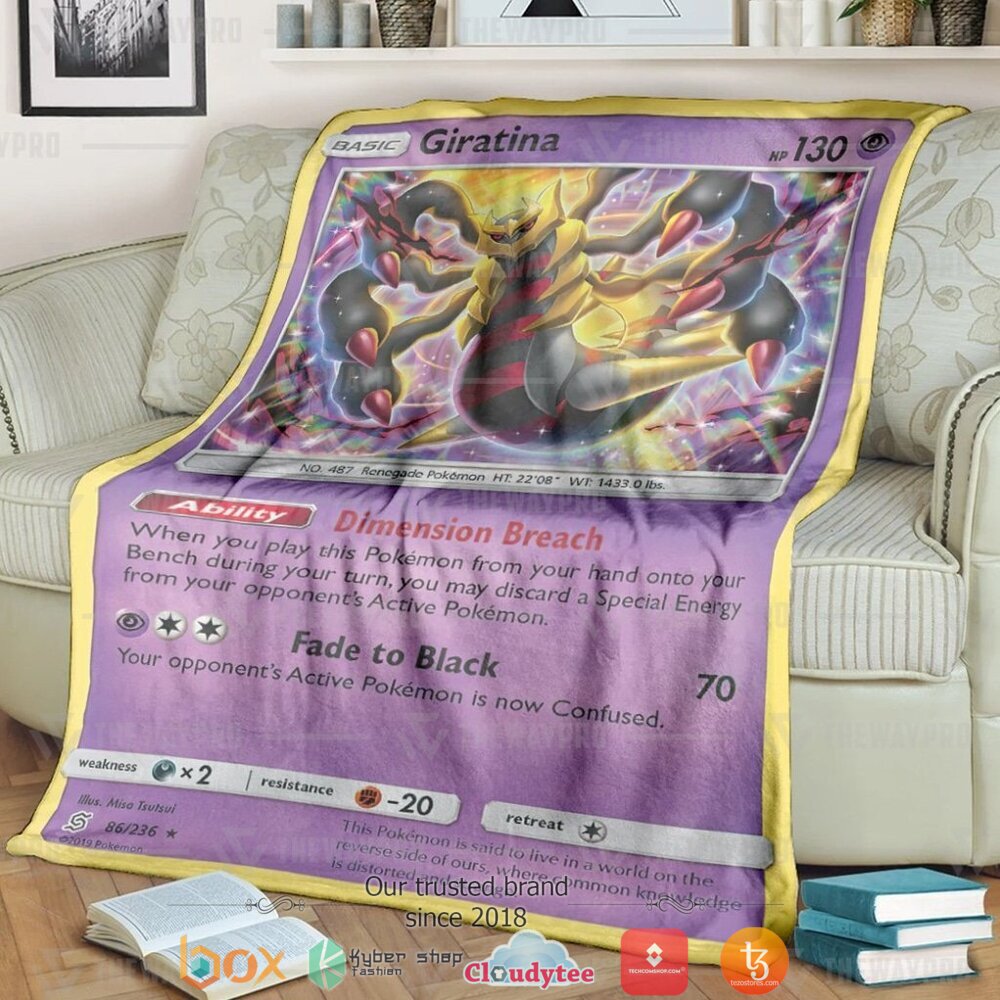 Anime Pokemon Giratina Unified Minds soft Blanket