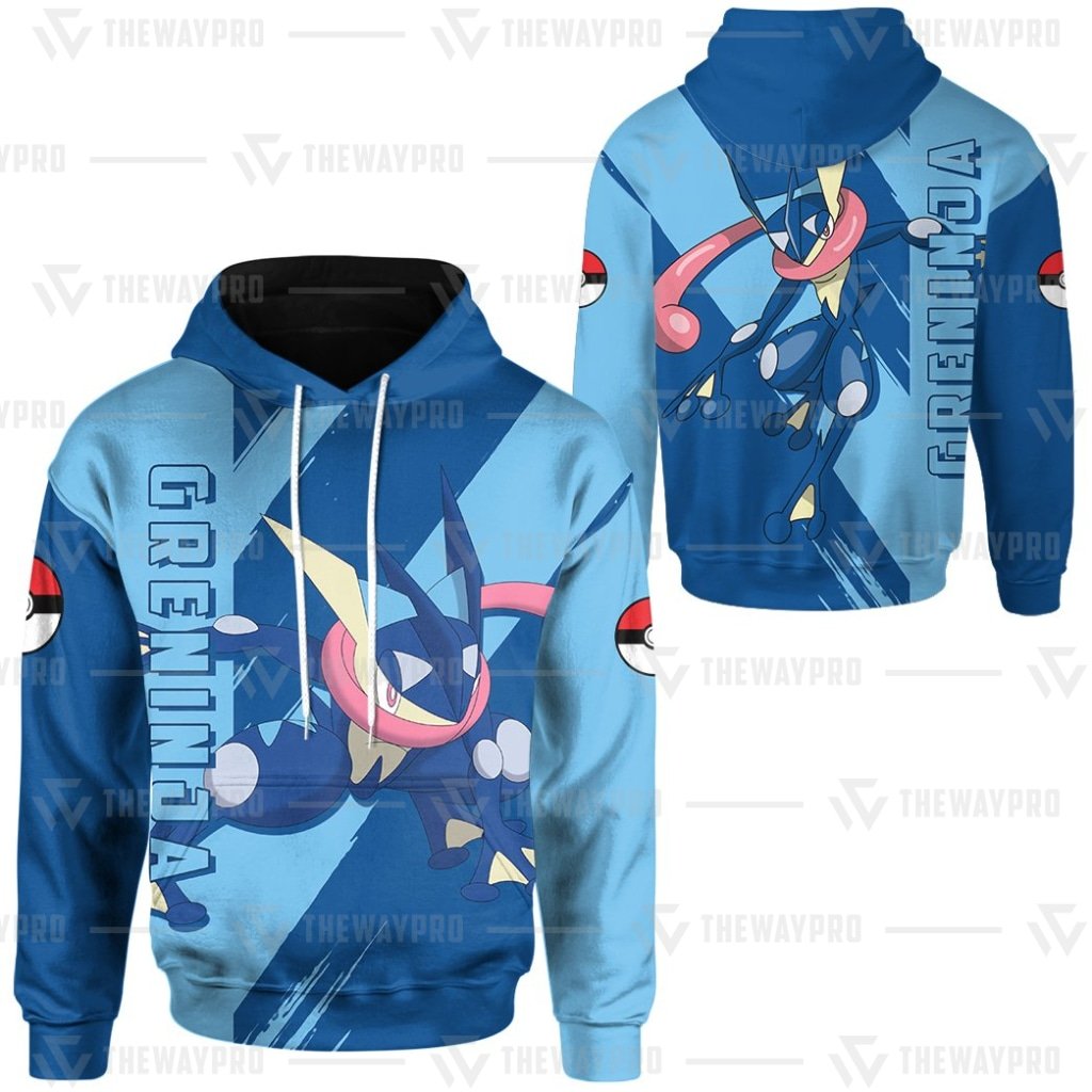 Anime Pokemon Greninja 3D All Over Printed Hoodie