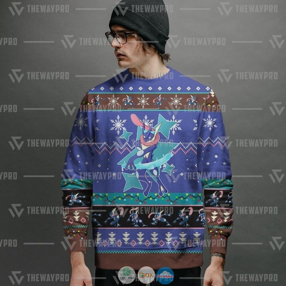 Pokemon Greninja Ugly Christmas Sweater 14 Anime Pokemon Greninja Christmas Sweater 1 2 3 4 5