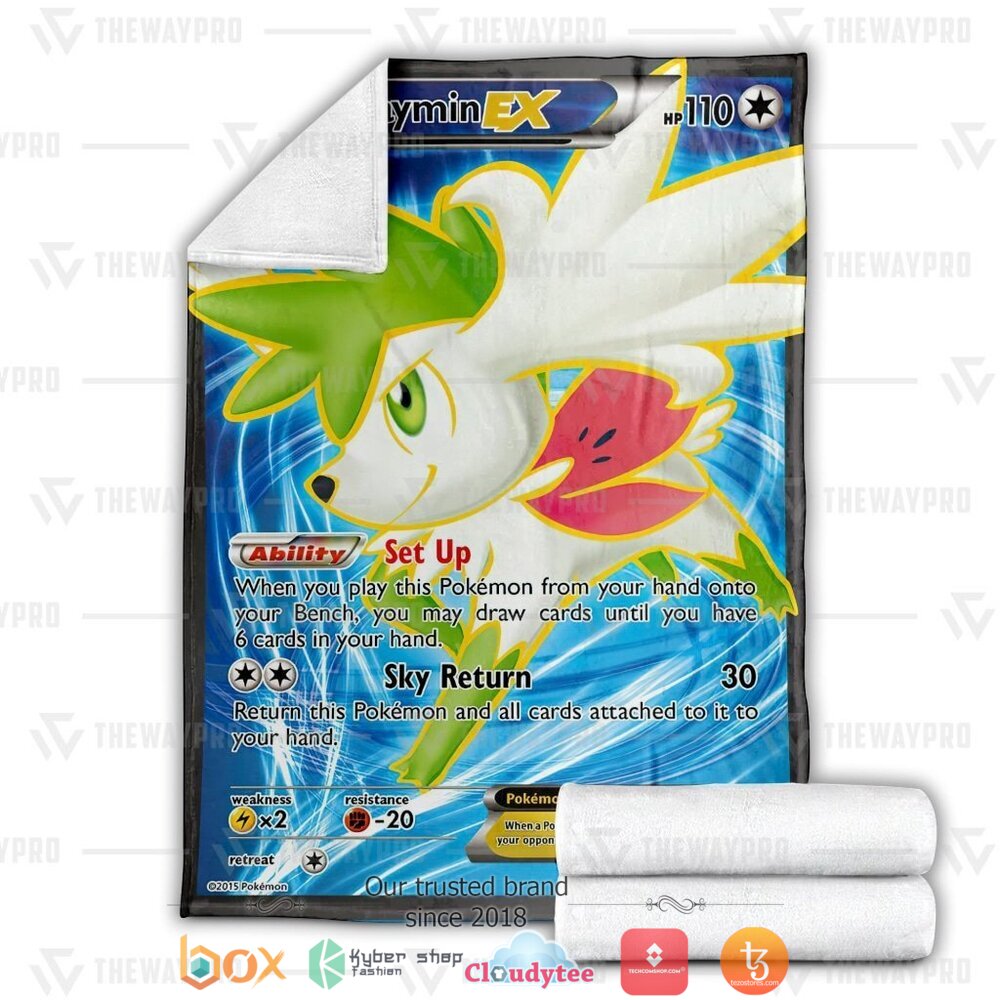 BEST Haymin EX Roaring Skies Pokemon Blanket 3 Anime Pokemon Haymin EX Roaring Skies soft Blanket 1 2