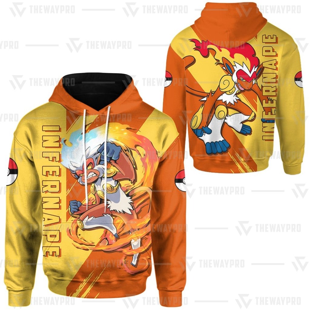 Anime Pokemon Infernape 3D All Over Printed Hoodie
