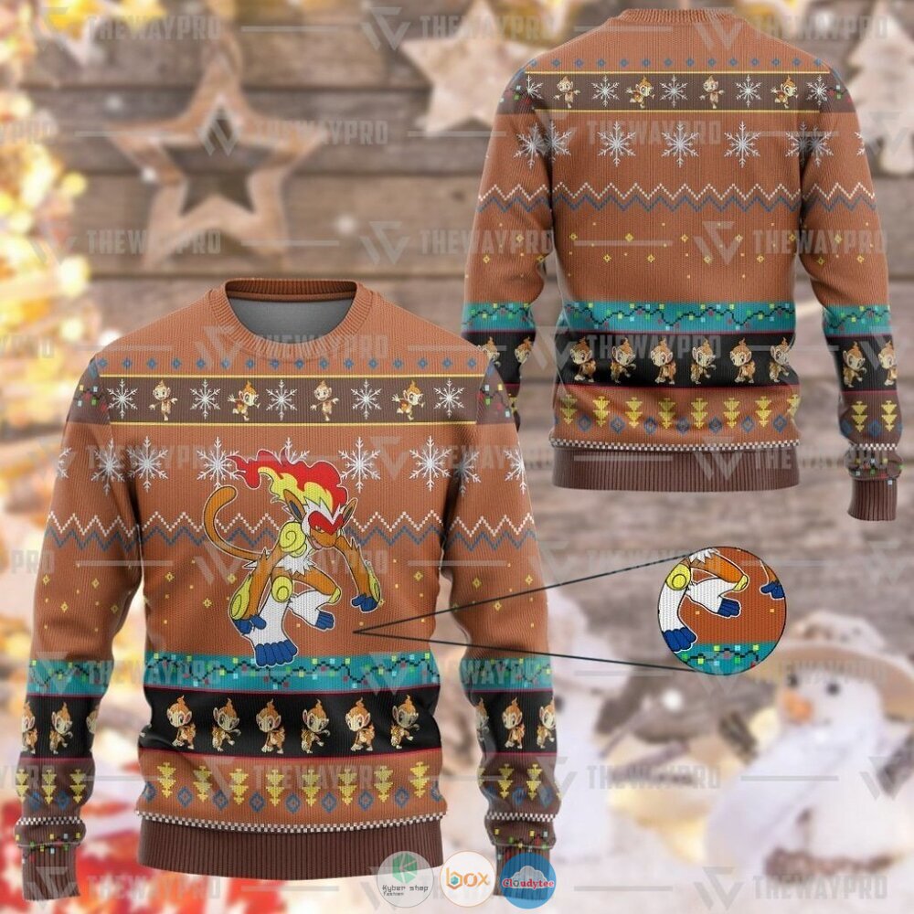 Anime Pokemon Infernape Christmas Sweater