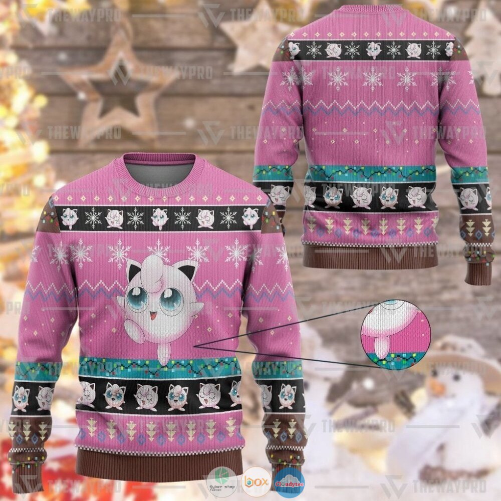 Anime Pokemon Jigglypuff Christmas Sweater