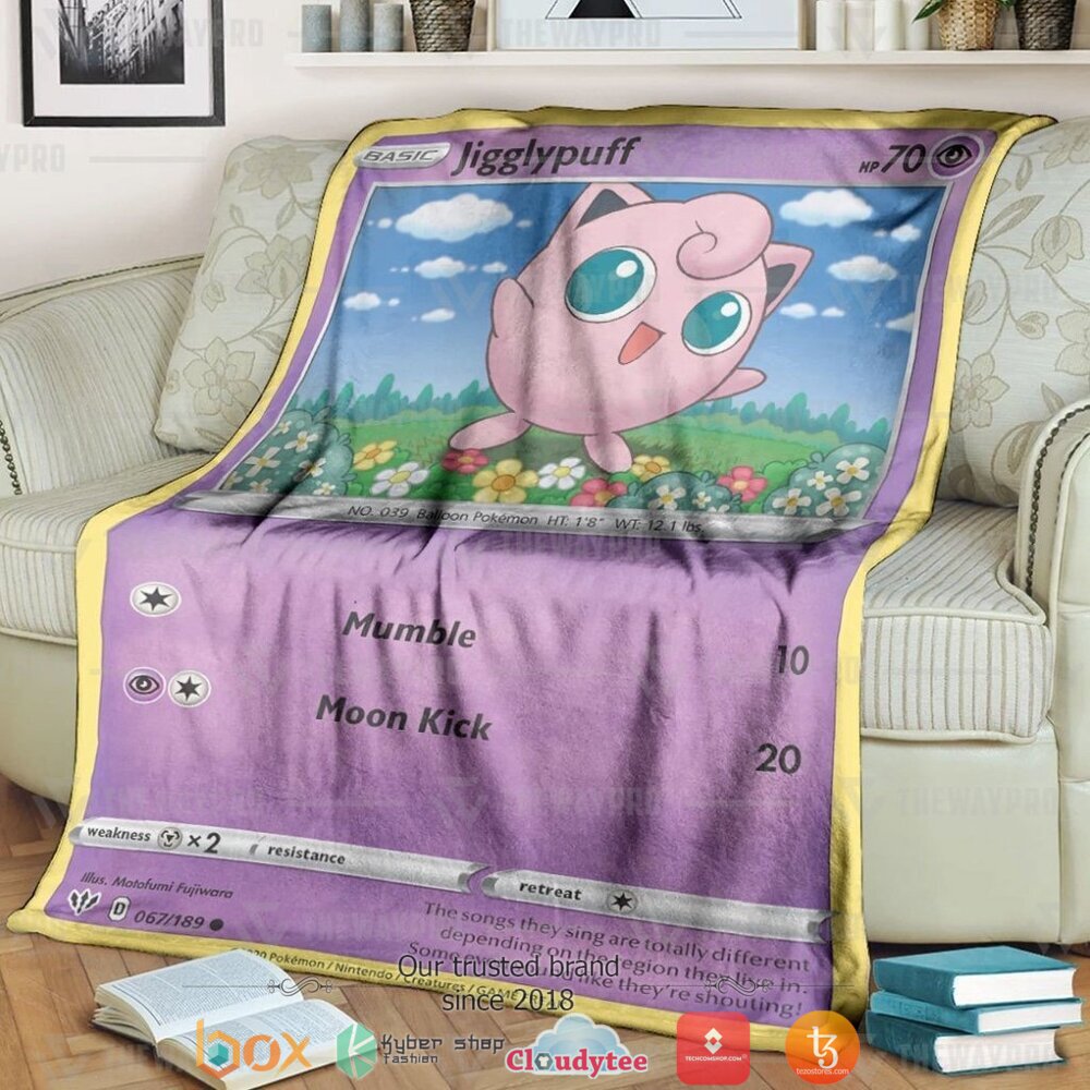 Anime Pokemon Jigglypuff Common soft Blanket