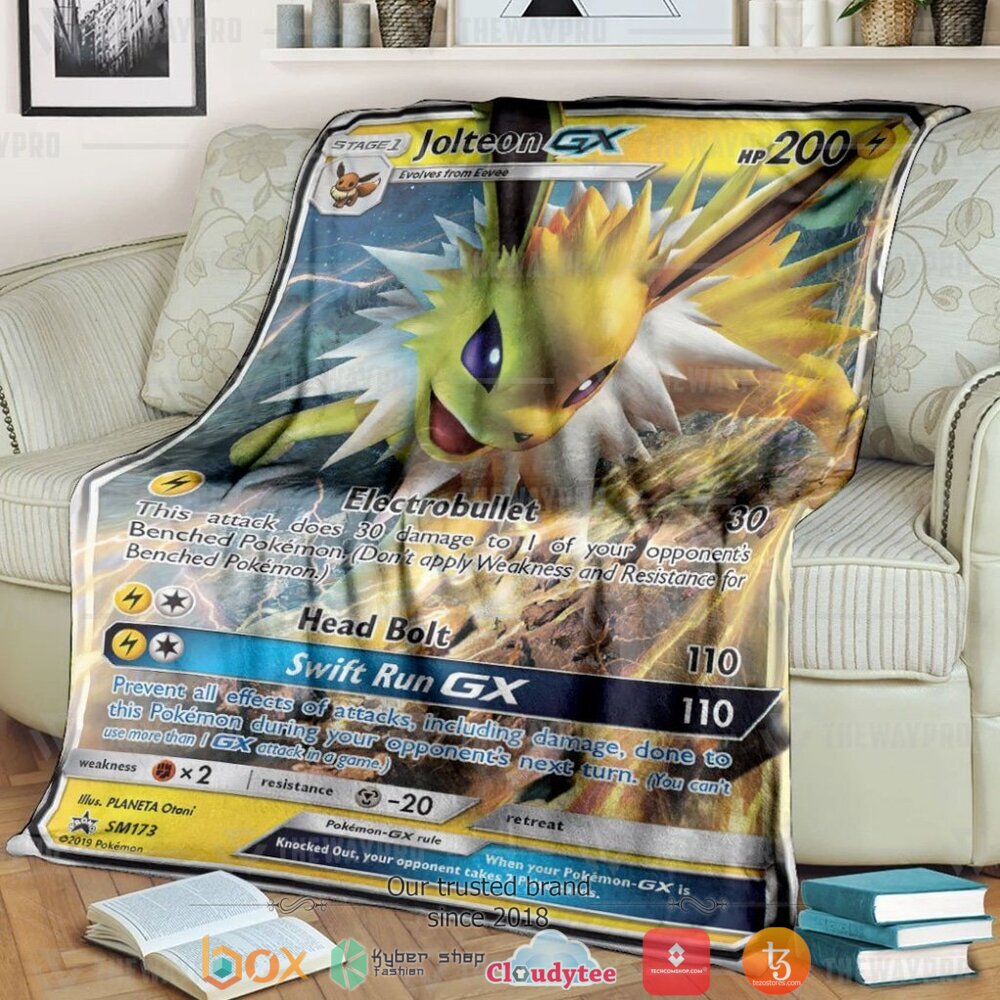 HOT Jolteon-GX Sun & Moon Promos Pokemon Blanket 9 Anime Pokemon Jolteon GX Sun Moon Promos Soft Blanket