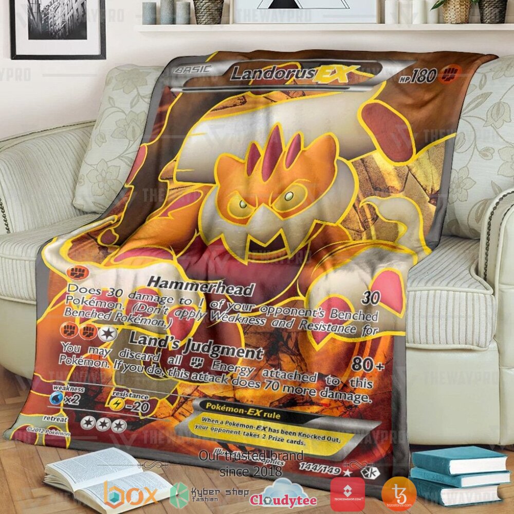 NEW Landorus-EX Boundaries Crossed Pokemon Blanket 9 Anime Pokemon Landorus EX Boundaries Crossed Soft Blanket